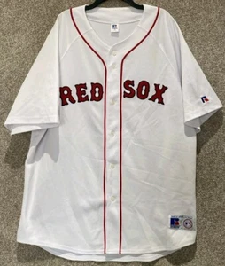 Vintage 90s Russell Athletic MLB Mens Boston Red Sox White Home Jersey Size 3XL - Picture 1 of 12