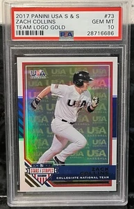 2017 Stars And Stripes Zach Collins #25/25 Card  PSA 10 - Picture 1 of 2