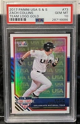 2017 Stars And Stripes Zach Collins #25/25 Card  PSA 10 - Image 1 of 2