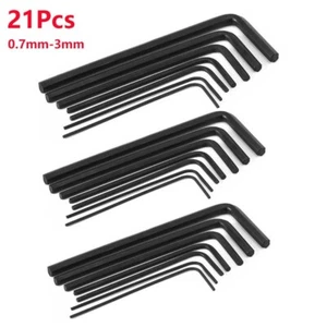 21pcs Mini Micro Hexagon Hex Allen Key Set Wrench Screwdriver Tool Kit 0.7mm-3mm - Picture 1 of 21