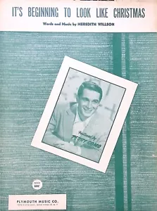 It's Beginning To Look Like Christmas Sheet Music Perry Como Meredith Willson - Picture 1 of 3