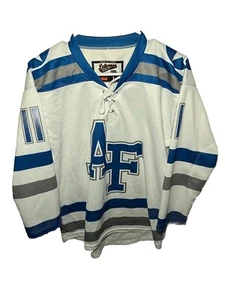 Youth Large Air Force Ice Hockey White Jersey #11 - Picture 1 of 4