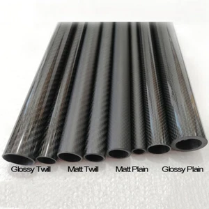 3K Carbon Fiber Tube OD 30mm 32mm34mm 35mm 36mm 38mm x1000mm Stiffer Ploes - Picture 1 of 4