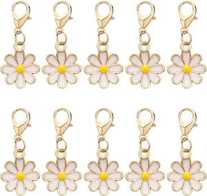 10 Pcs Stitch Markers for Knitting, Crochet-Daisy Flower Removable Stitch Marker - Picture 1 of 8