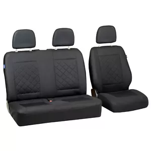 Intensiv Schwarze Sitzbezüge für VOLKSWAGEN T5 Autositzbezug SET 1+2 ZAKI - Bild 1 von 7