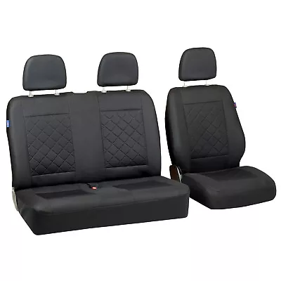 Coprisedili neri intensi per VOLKSWAGEN T5 coprisedili auto SET 1+2 ZAKI - Immagine 1 di 4