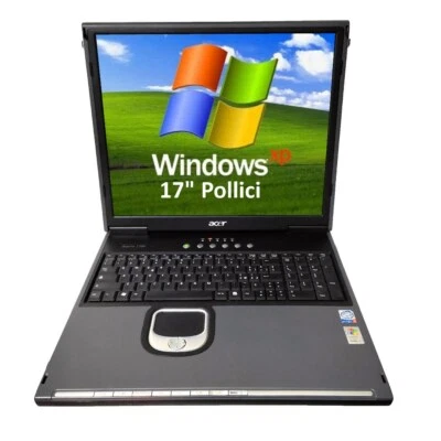 Notebook PC Portatile Grande 17" PENTIUM 4 Windows XP Floppy Seriale RS232 21028 - Immagine 1 di 4