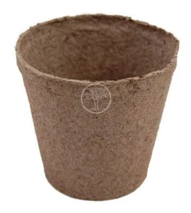 Jiffy Torba Pentole 4,33" x 4" - Rotondo Profondo Compostabile Marrone #340 - Astuccio da 960 - Foto 1 di 3