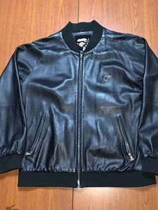 Super rare early Ape leather jacket vintage black sheep XL L - Picture 1 of 8
