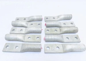(QTY-10) Burndy HYLUG YA34A3 500KCMIL MCM 2-Loch 1/2" Bolzen Crimp Kompressionslasche - Bild 1 von 3