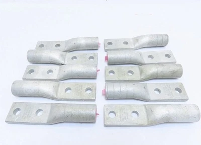 (QTY-10) Burndy HYLUG YA34A3 500KCMIL MCM 2-Hole 1/2"Stud Crimp Compression Lug - Image 1 of 3