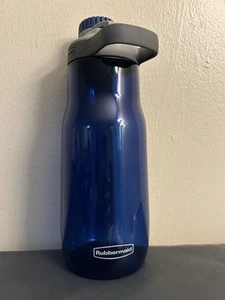 Botella de agua Rubbermaid a prueba de fugas Chug 32 oz azul náutico tapa giratoria - Imagen 1 de 13