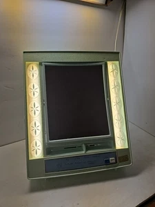 General Electric Lighted Make-Up 2-Sided Mirror Vintage Works Great! Blue - Picture 1 of 2