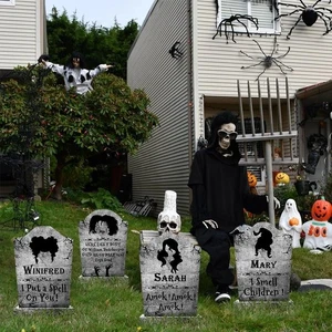 Decoraciones de Halloween al aire libre, lápidas grandes de brujas Hocus Pocus de 4 quilates, - Imagen 1 de 5