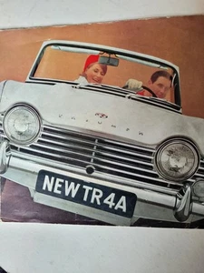 Triumph TR 4A Car Sales Brochure.( fair condition). - Picture 1 of 4