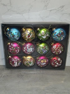 Kurt Adler 12 Days Of Christmas European Style Handarbeit Glas Ornamente - Bild 1 von 8