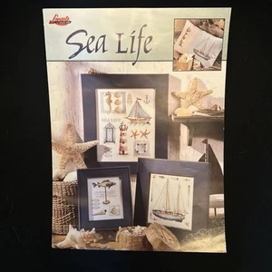 Sea Life Kreuzstich Lanarte Leisure Arts 3240 Muscheln Maritim Boote Leuchtturm - Bild 1 von 7