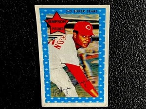1971 Kellogg’s WAYNE SIMPSON Reds #1 VARIATION-No 1970 XOGRAPH Date Smaller Crks - Picture 1 of 7