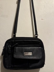 Borsa a tracolla MultiSac Hudson nera ecopelle triplo scomparto - Foto 1 di 8