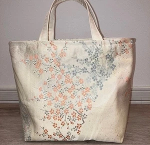 Borsa Obi in pura seta fatta a mano design fiori di ciliegio Giappone unica nel suo genere Giappone - Foto 1 di 5