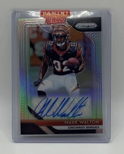 Fútbol americano Mark Walton 2018 Panini Prizm #RA-MWA Silver Prizm automático Bengals - Imagen 1 de 2