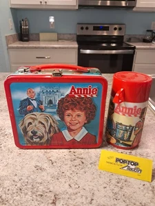 Annie Brotdose & Thermoskanne 1981 * Vintage * Lunchbox Blechset Eimer * UNBENUTZT * - Bild 1 von 6