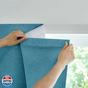 Jilron 100% Verdunkelungsvorhang, Klebevorhang, Verdunkelung Fensterabdeckung ohne Bohren - Bild 1 von 5
