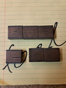 Steel Copper Damascus Billet Pieces Ring Block 6 Pieces - Picture 1 of 5