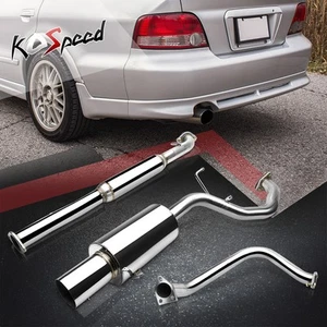 4" Tip Muffler Racing Catback Exhaust System for 99-03 Minsubishi Galant 2.4L - Picture 1 of 5