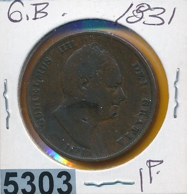 GREAT BRITAIN PENNY - 1831 LARGE - #5303 - Image 1 of 2