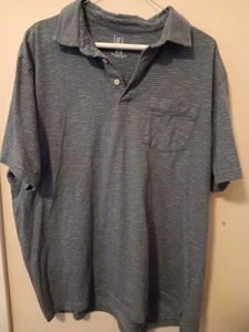 George Poloshirt, Herren Gr. XL 46-48 Pullover Kurzarm, blau & weiß, gebraucht, in einwandfreiem Zustand - Bild 1 von 4