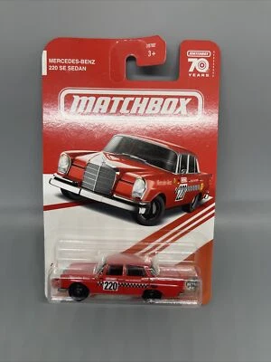 Matchbox Mercedes-Benz 220 SE Sedan 4/6 70 Years Target Red Edition Red - Image 1 of 2