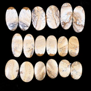 Lotto 18 pezzi/9 paia di pietre preziose sfuse non trattate diaspro quadro naturale 19 mm-28,73 mm - Foto 1 di 4