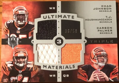 2007 Ultimate Collection Materials Triple Jhnsn/Hshmndzdh/Plmr #UTM-7 #’d 36/50 - Image 1 of 3