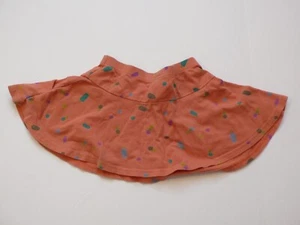 LACOSTE Girls Orange Ice Cream Print Cotton Pique A-Line Skirt Sz S 4 - Picture 1 of 4