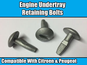 10x Clips For Citroen & Peugeot Engine Undertray Shield Fixing Retaining Bolts