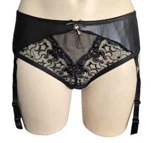 Escora String mit Strapse Pofrei E189 Jaqueline M Gr.38 UK 12 Elegant Faux Leder - Bild 1 von 4