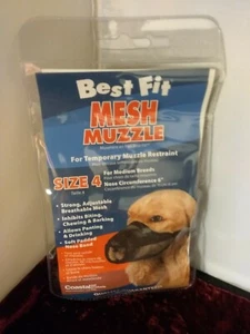  Best Fit Mesh Muzzle Size 4 for Medium Dogs - Picture 1 of 2