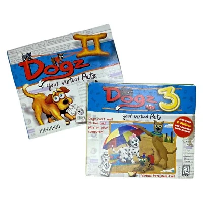 PF.Magic Mindscape DOGZ II & DOGZ 3 Virtual Petz PC CD Pet Dogs Video Game Lot - Image 1 of 4