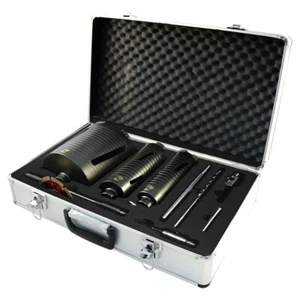 Abracs Dry Diamond Core Drill Bit Kit 3PC 38mm - 117mm Masonry Brick ABDCORESET3 - Picture 1 of 1