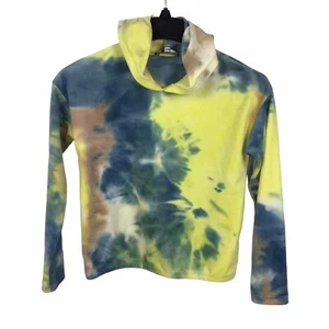 Freshman 1996 Girls M 8/10 Long Sleeve Tie Dye Velour Hoodie Sweatshirt Pullover - Picture 1 of 3