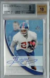 BGS 9 Mint Brandon Jacobs 2005 SP Authentic #205 Rookie Card #701/850 - Picture 1 of 1