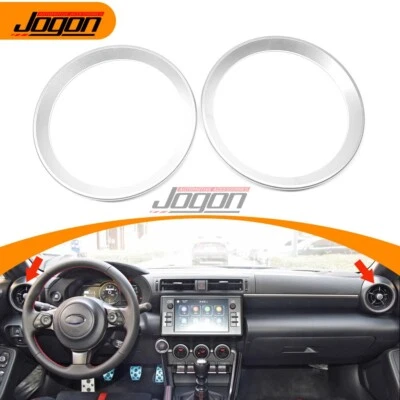 2 PIEZAS Cubierta de anillo de ventilación de salida de aire plateada aleación de aluminio para Subaru BRZ 2022 - 2023 Foto 1 de 4