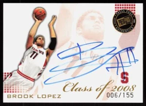 2008-09 Presseausweis Klasse 2008 Autogramme Brook Lopez Auto 006/155 Stanford - Bild 1 von 2