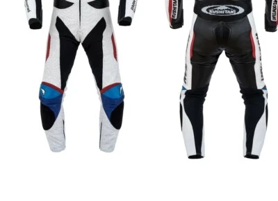 BMW Homme Pantalon en Cuir de Moto Courses MOTOGP Vestes de Motard en Cuir CE - Photo 1/3