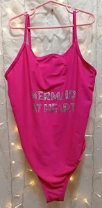 Joe Boxer Girls 16 1/2 Bathing Suit Mermaid At Heart Halter Strap Scoop Back - Picture 1 of 8