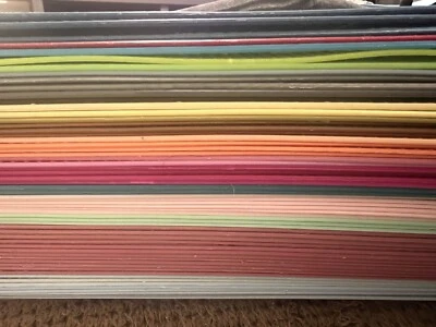 60 Plastic Canvas Sheet Lot! 25 Colors! Darice Other Brands. 10.5 x 13.5 - Image 1 of 4