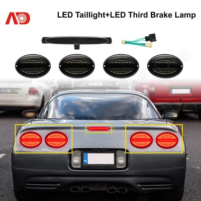 5X Rear LED Tail Lights + 3rd Third Brake Lamp For 1997-2004 Chevy Corvette C5 - Image 1 of 4