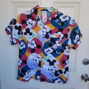 Mickey Mouse Original Hawaiian Shirt All Over Print Size Mens 44- L/XL - Picture 1 of 10