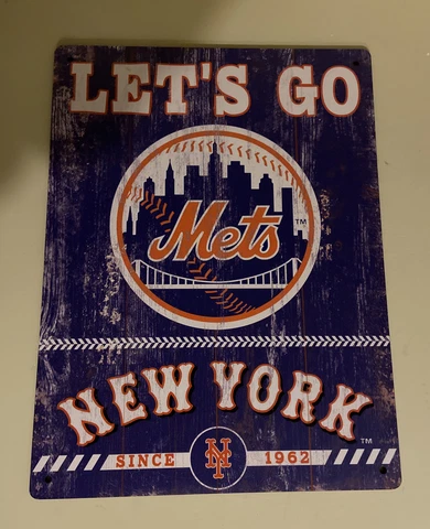 New York Mets Wall Art Wood MLB Fan Man Cave Dad Gift Sports Decor Baseball Cover